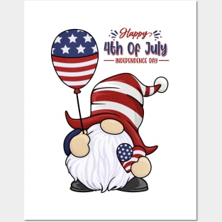 Fourth of July Gnome Posters and Art